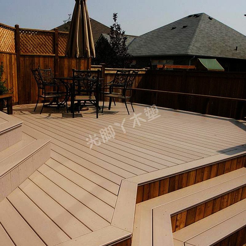 Wood plastic outdoor floor，Outdoor living space，Outdoor furniture floor，